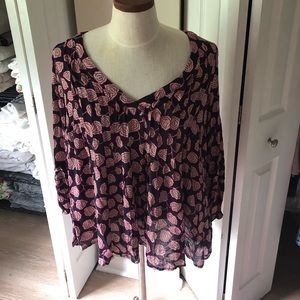 New With Tags Anthropologie Plus Boho style shirt